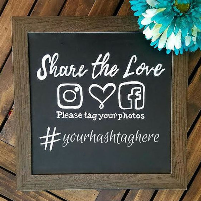 Wedding Hashtag Chalkboard