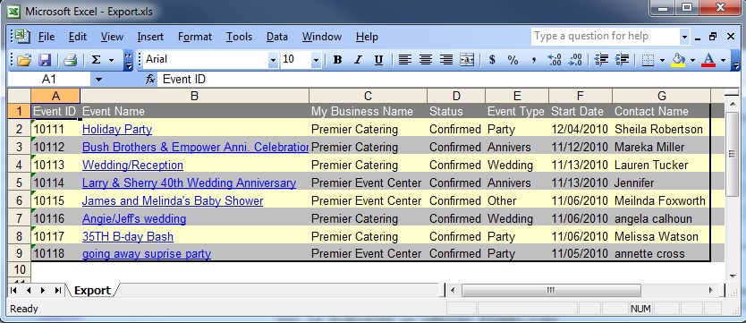 Calendar Overview - Cheers and Confetti Blog by Eventective