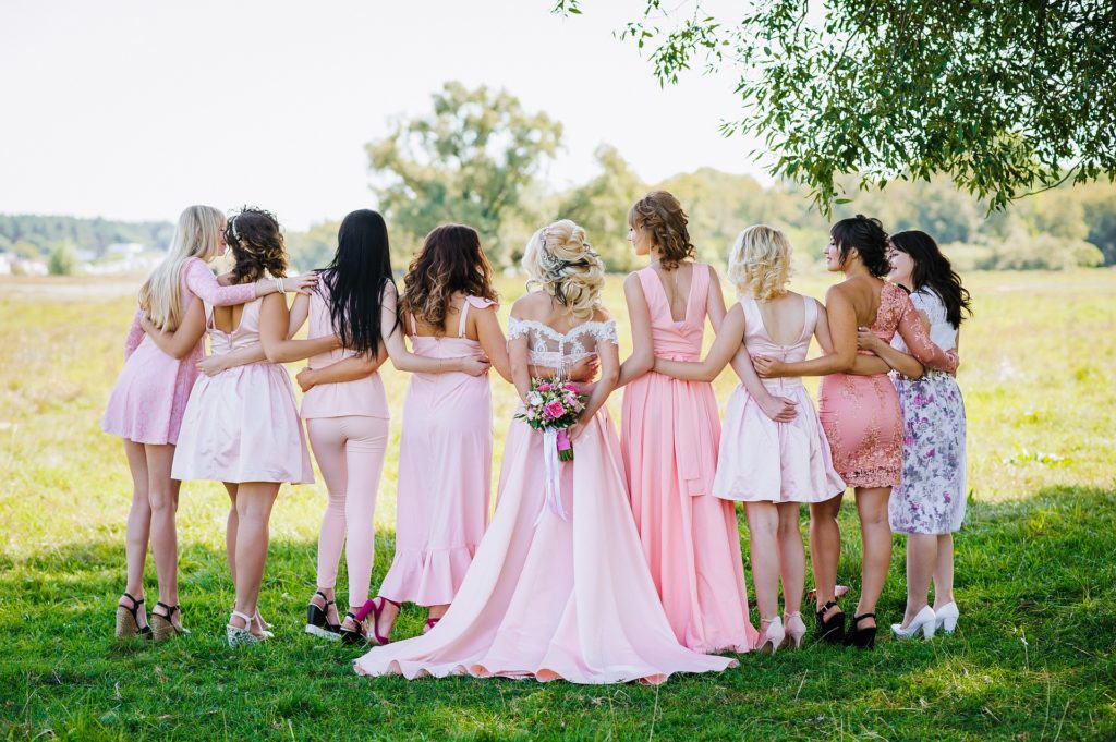 bridesmaids choose their dress for customization