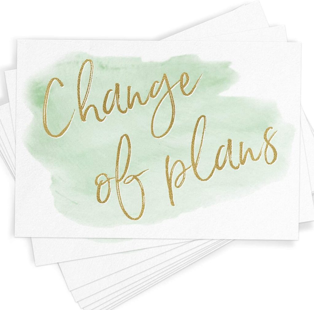 change of plans cards by Amazon