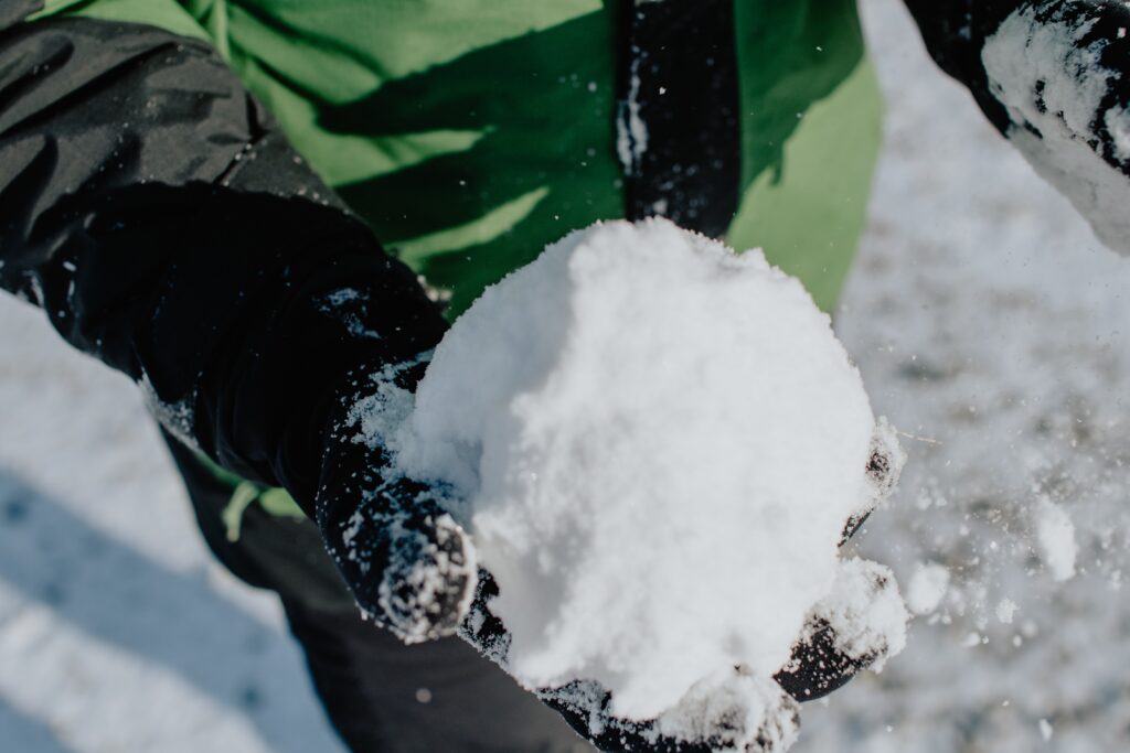 Team building in a winter wonderland: Snowball fight