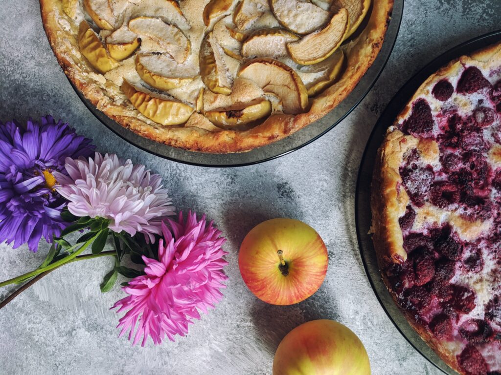 Apple and berry pies
