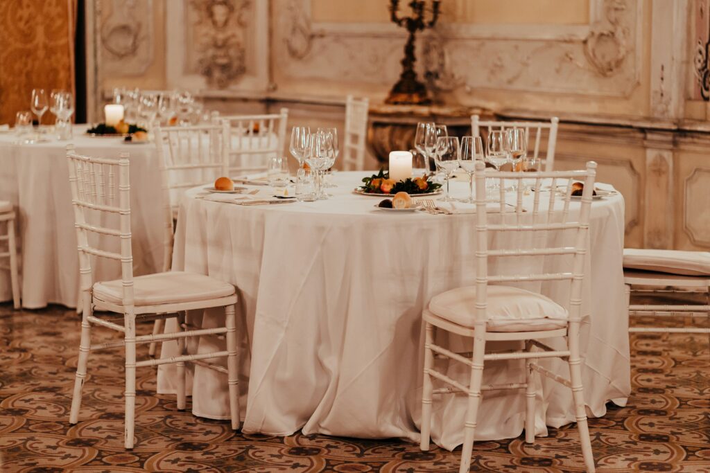 Wedding dining table