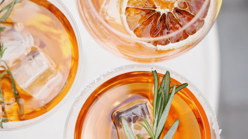 Orange cocktails