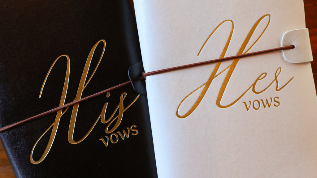 His & Her vow booklets