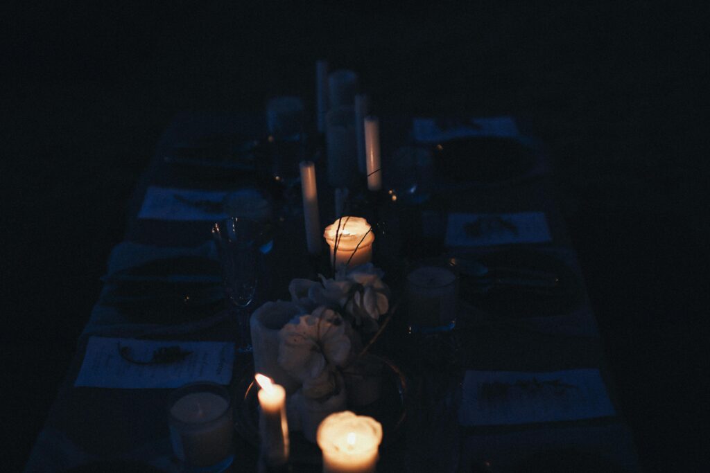 Candlelit table