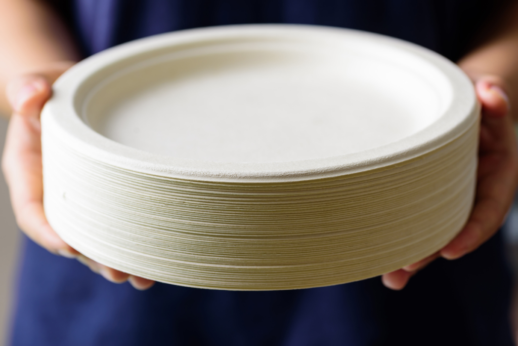 Stack of paper plates